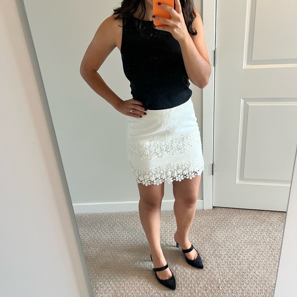 J. Crew Lace Mini Skirt